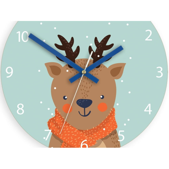 Ceasuri frumoase pentru copii cu motiv de Crăciun cu cerb