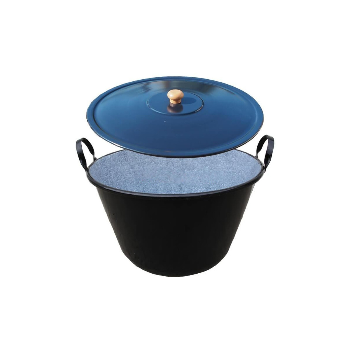 Cazan smaltat de 70 L cu capac