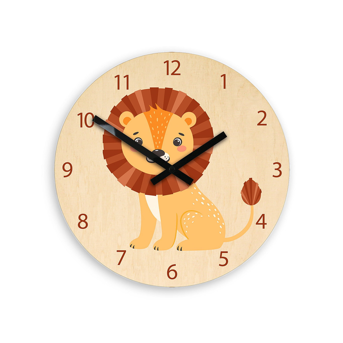 Ceasuri de perete originale pentru copii cu motivul unui leu