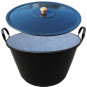 Cazan smaltat de 80 l cu capac
