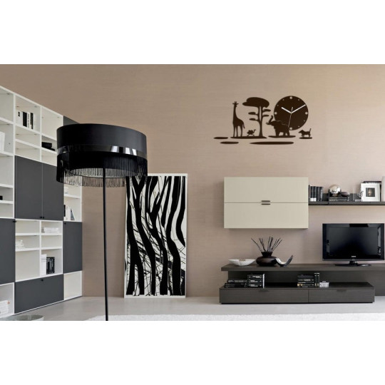 Ceasuri negre de perete safari