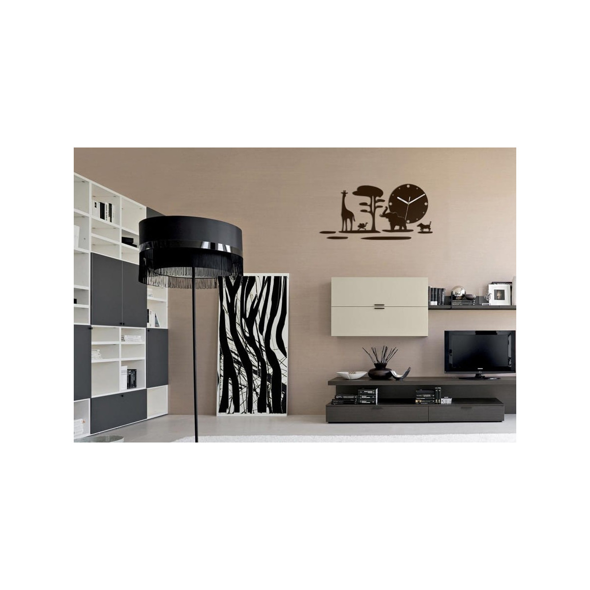 Ceasuri negre de perete safari