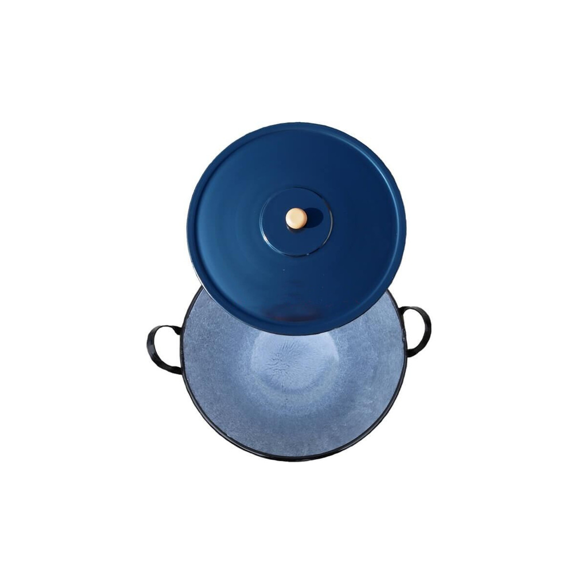 Cazan smaltat de 80 l cu capac