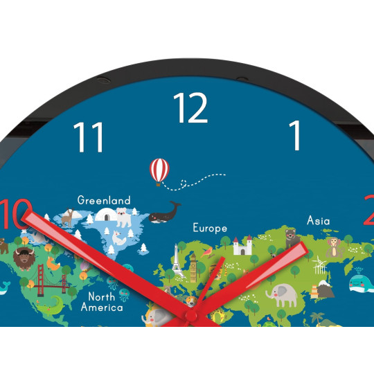 Ceasuri pentru copii cu hartă a lumii