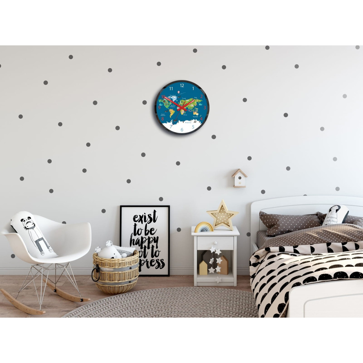 Ceasuri pentru copii cu hartă a lumii