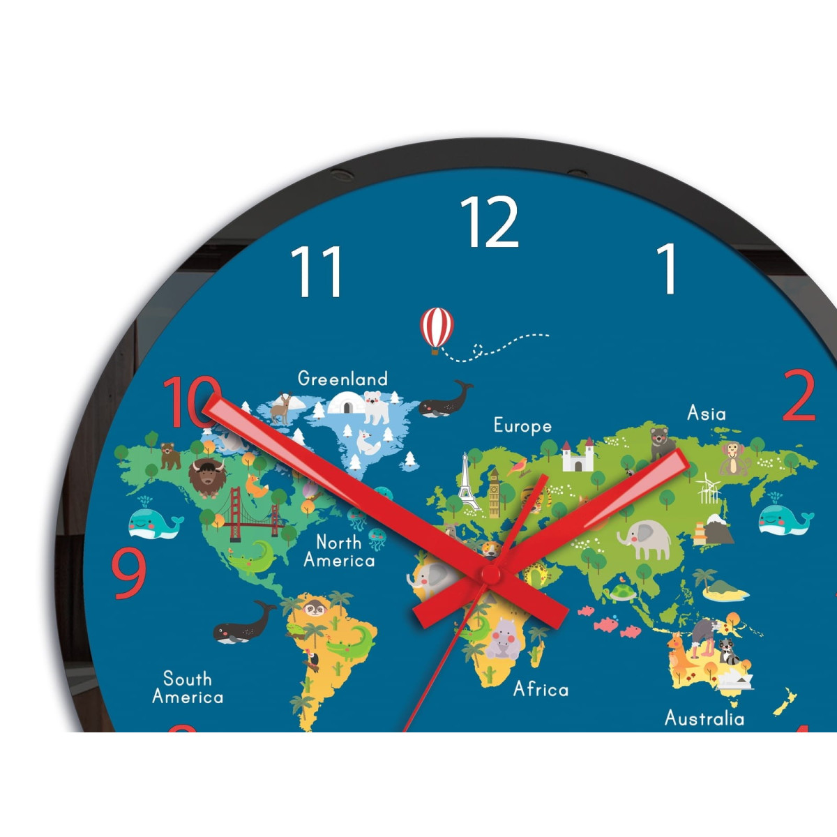 Ceasuri pentru copii cu hartă a lumii