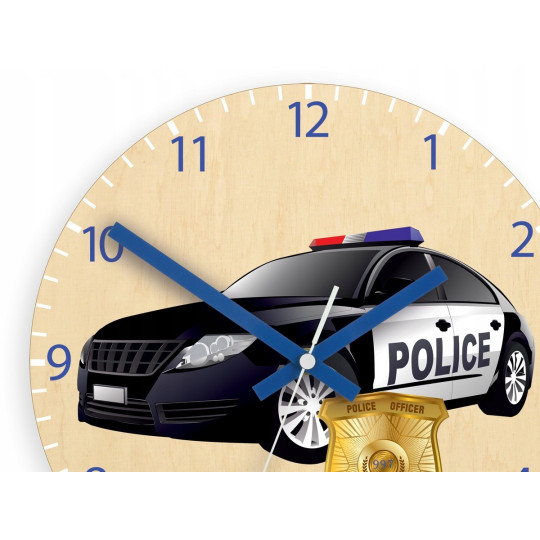 Ceasuri de perete pentru copii cu mașină de poliție