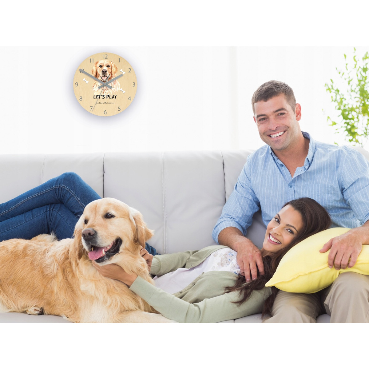 Ceasuri de perete de calitate pentru copii cu un labrador auriu