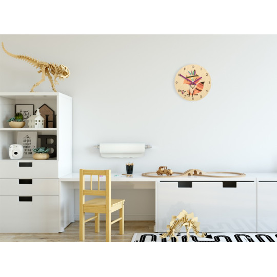 Ceas pentru camera copiilor cu vulpe