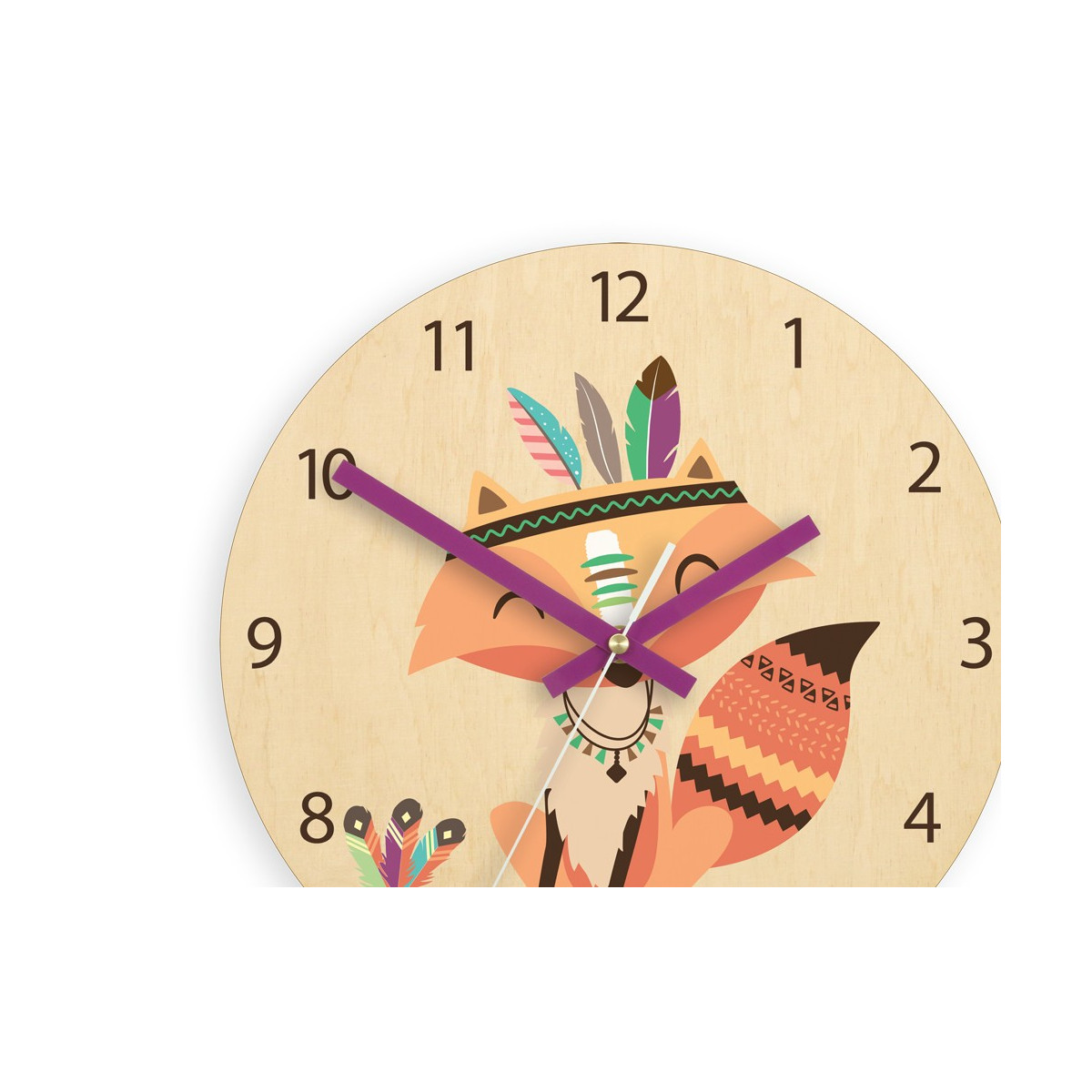 Ceas pentru camera copiilor cu vulpe