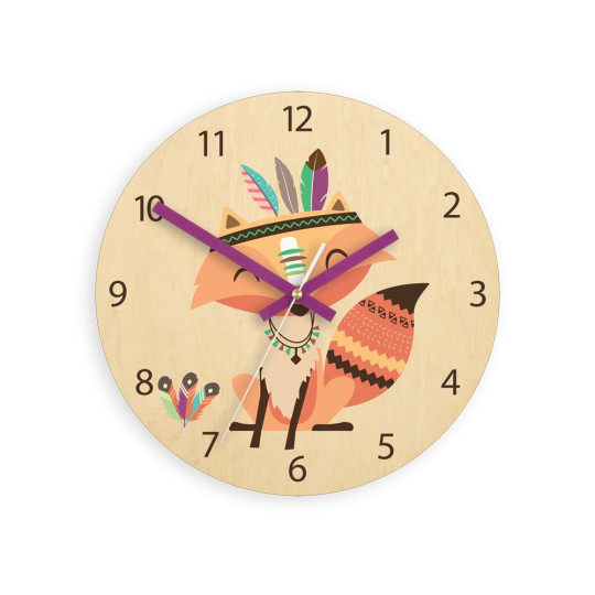 Ceas pentru camera copiilor cu vulpe