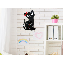 Ceasuri pentru camera copiilor cu pisici în diverse culori