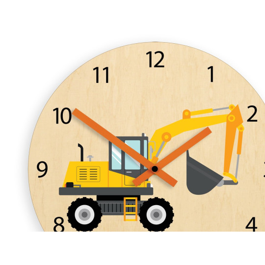 Ceasuri de perete pentru copii cu excavator