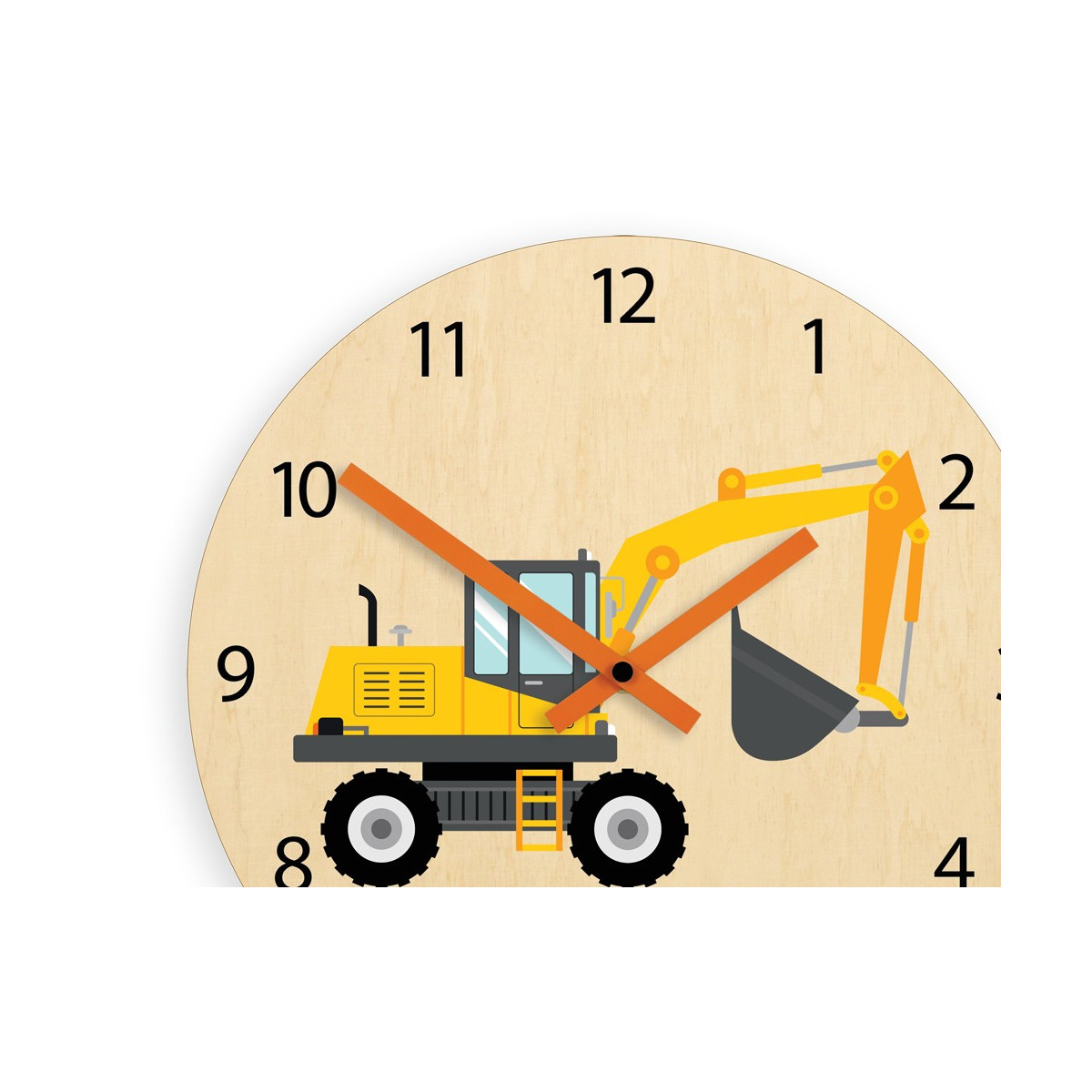 Ceasuri de perete pentru copii cu excavator