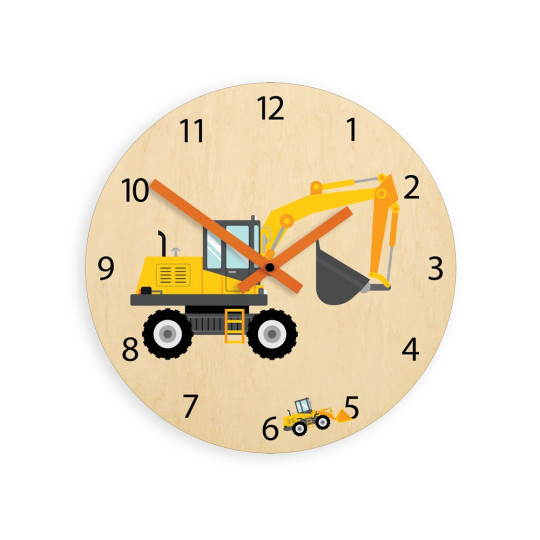 Ceasuri de perete pentru copii cu excavator