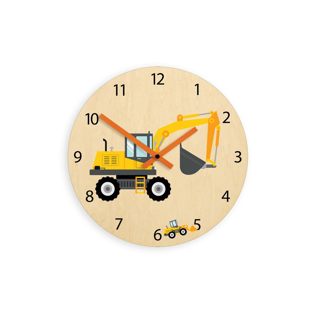 Ceasuri de perete pentru copii cu excavator