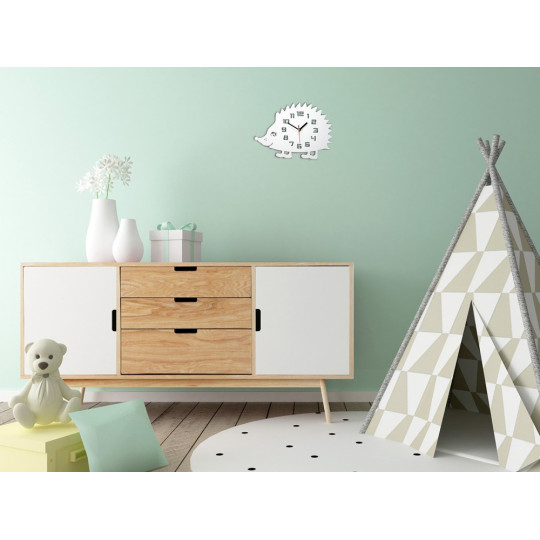 Ceasuri de perete albe pentru copii, arici