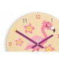Ceas de cameră pentru copii cu motiv de flamingo