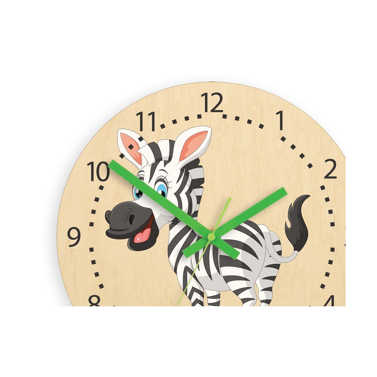 Ceas pentru camera copiilor cu motif de zebră