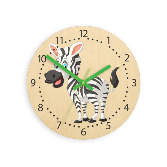 Ceas pentru camera copiilor cu motif de zebră