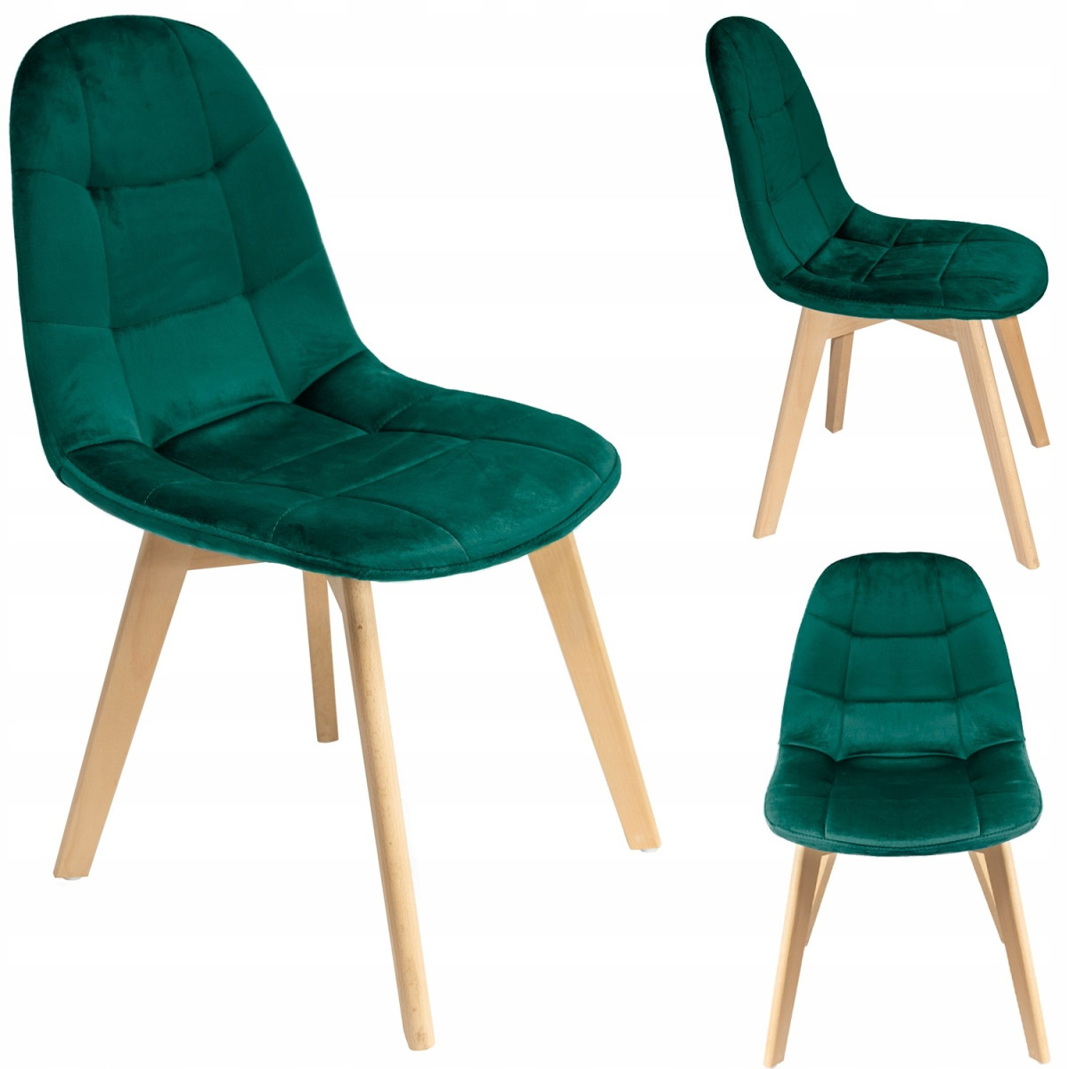 Stolička Velvet v verde    Stolička Velvet este disponibilă într-o nuanță elegantă de verde.