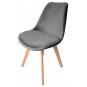 Scaun gri deschis velvet