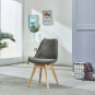Scaun gri deschis velvet