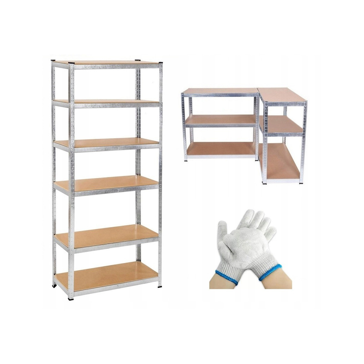 Raft metalic 222x110x50 cm, cu o capacitate de încărcare de 185 kg pe raft.