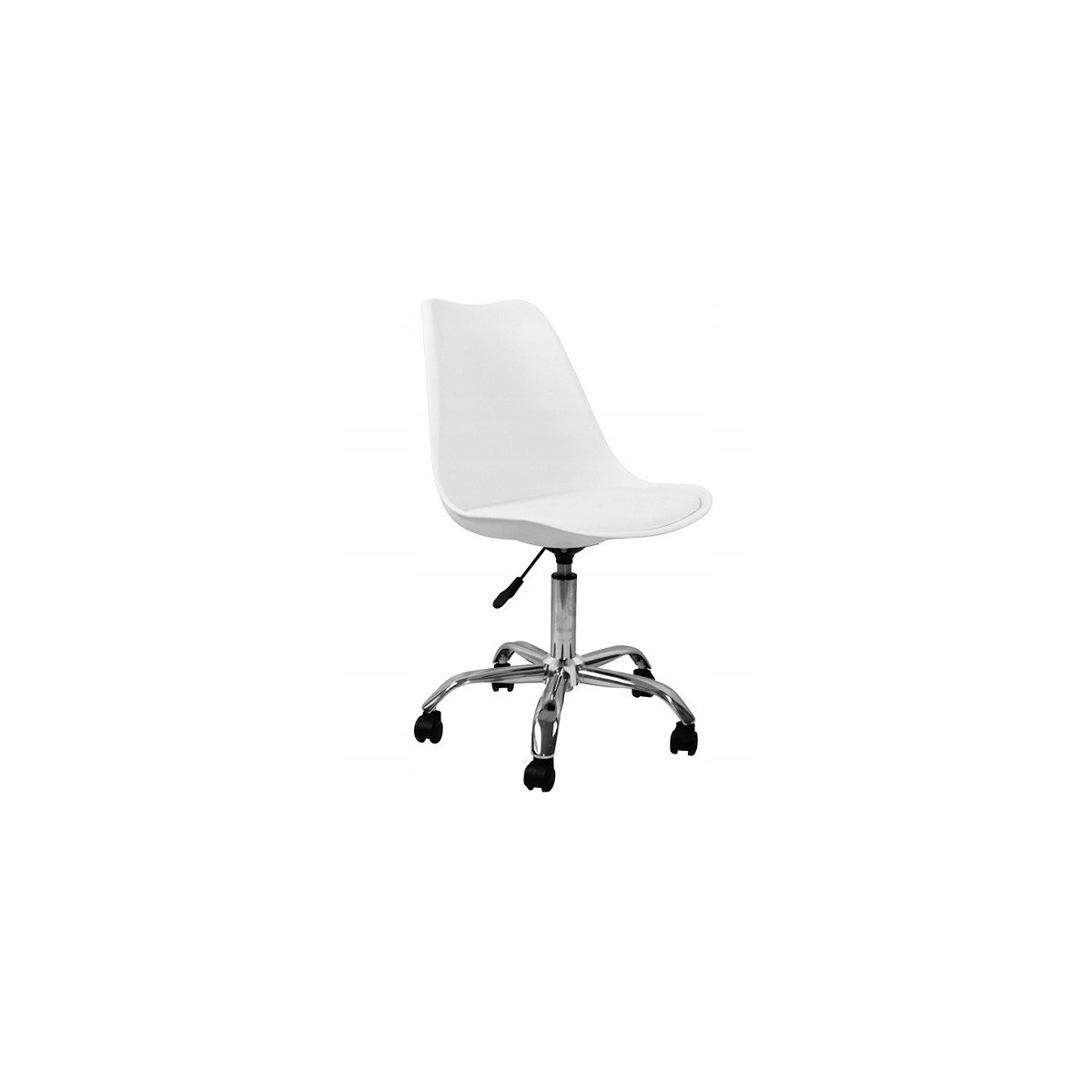 Scaun de birou rotativ de culoare albă