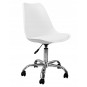 Scaun de birou rotativ de culoare albă