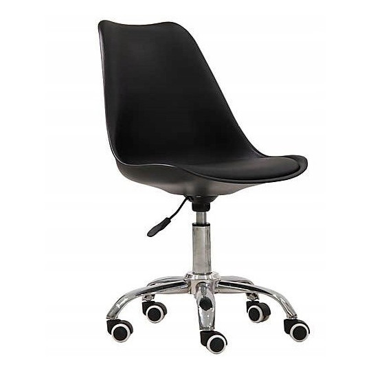 Scaun de birou rotativ negru