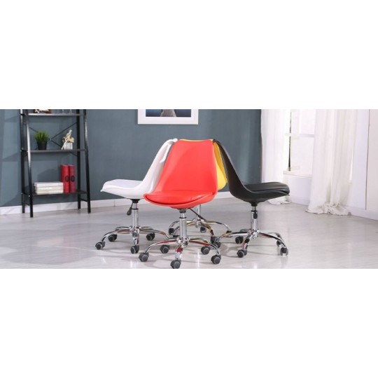 Scaun de birou rotativ negru