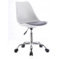 Scaun de birou ajustabil în culoare alb-gri