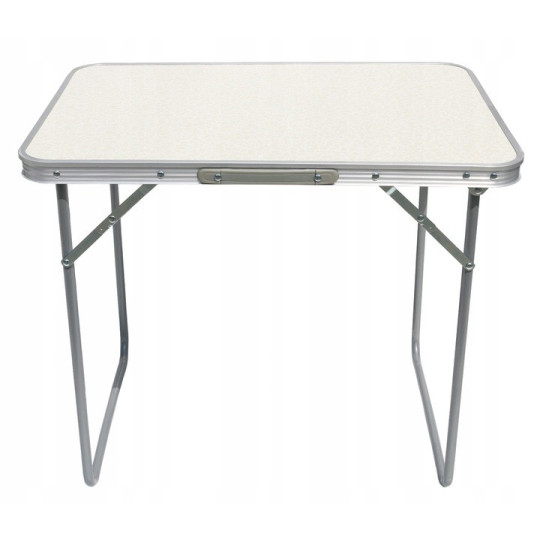 Masa de tourist de calitate cu cutie de culoare albă 60x80x70 cm