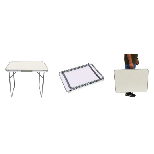 Masa turistică de culoare albă 50x70x60 cm cu gențiță