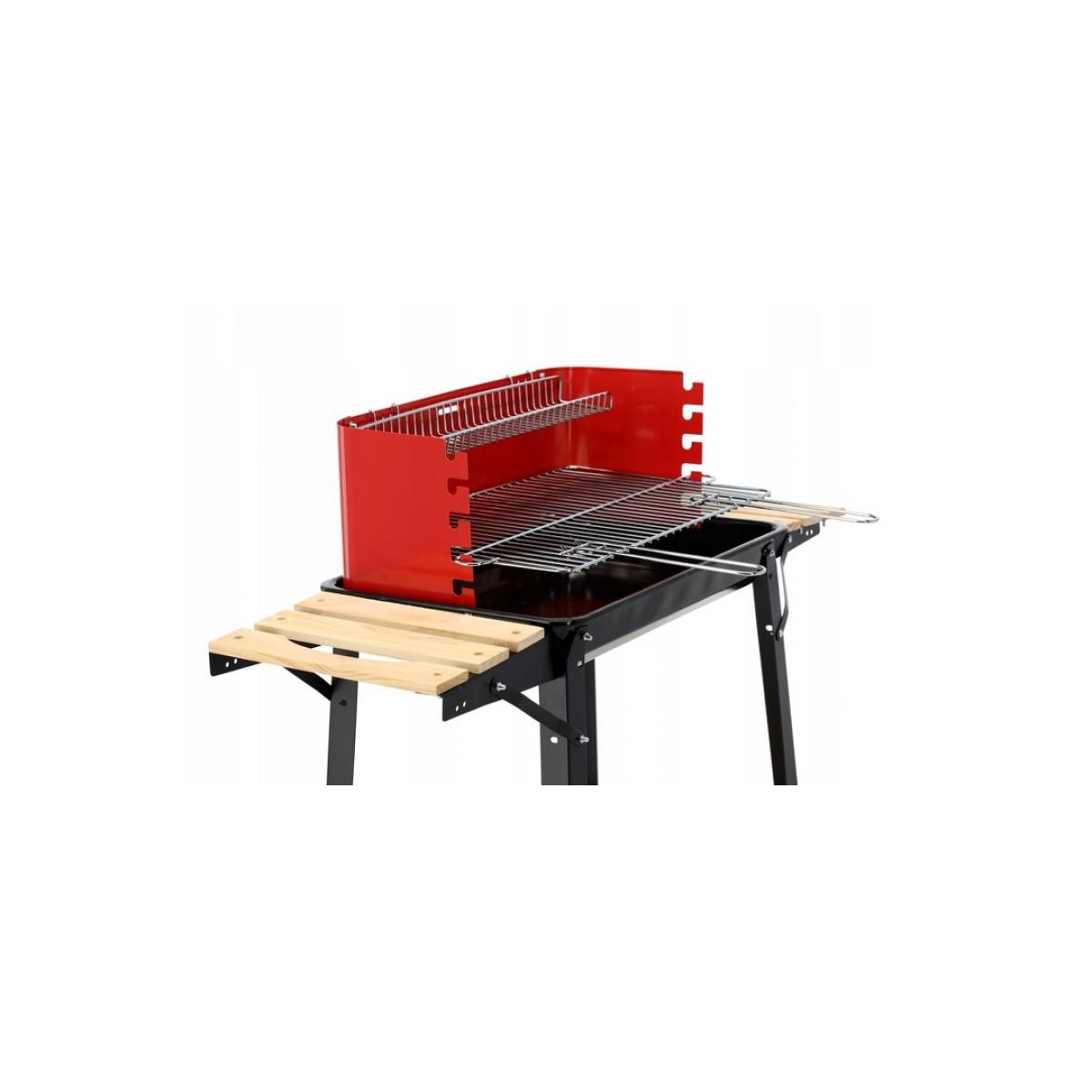 Grătar de grădină cu rafturi