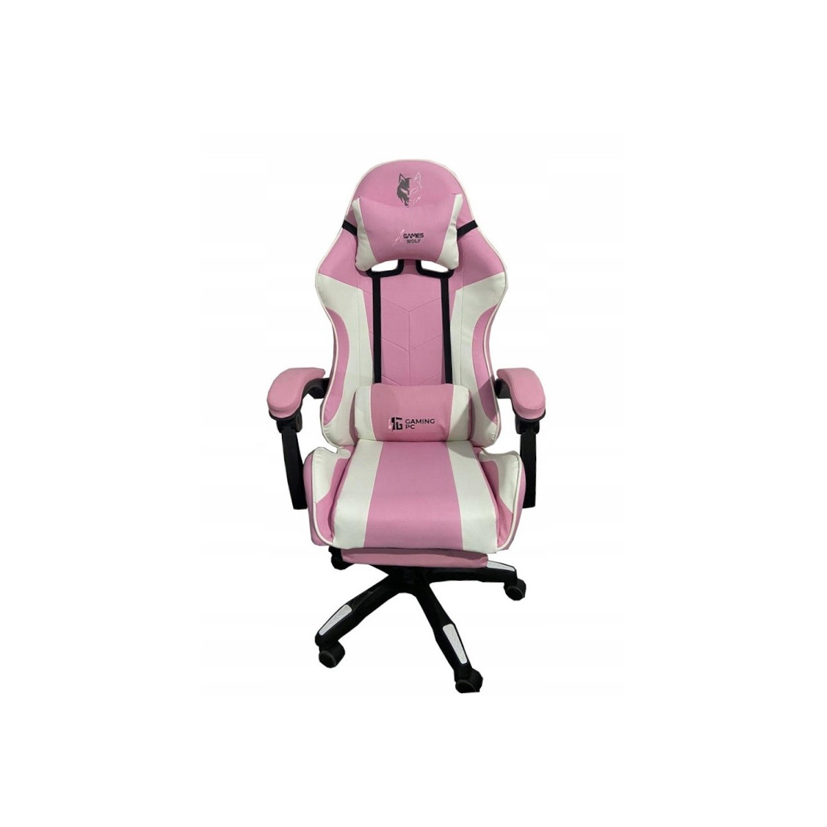 Scaun de gaming pentru fete, de culoare roz