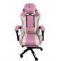 Scaun de gaming pentru fete, de culoare roz