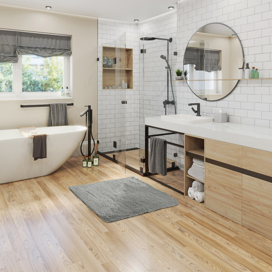 Covor din pluș de culoare gri în diferite dimensiuni