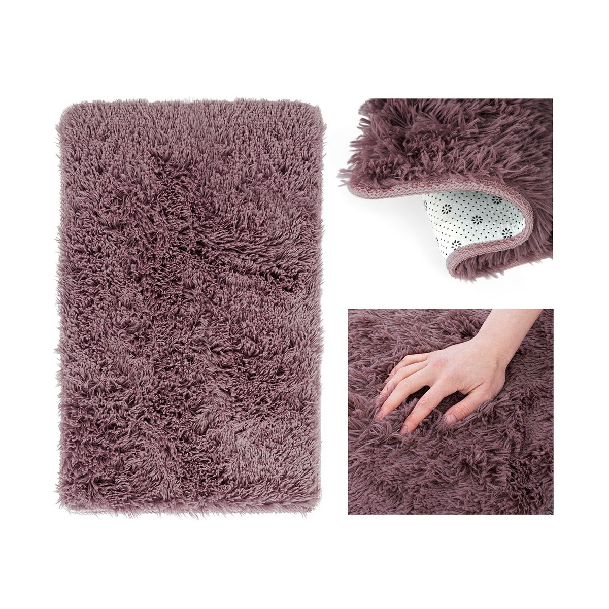 Covoare pufoase groase de culoare roz