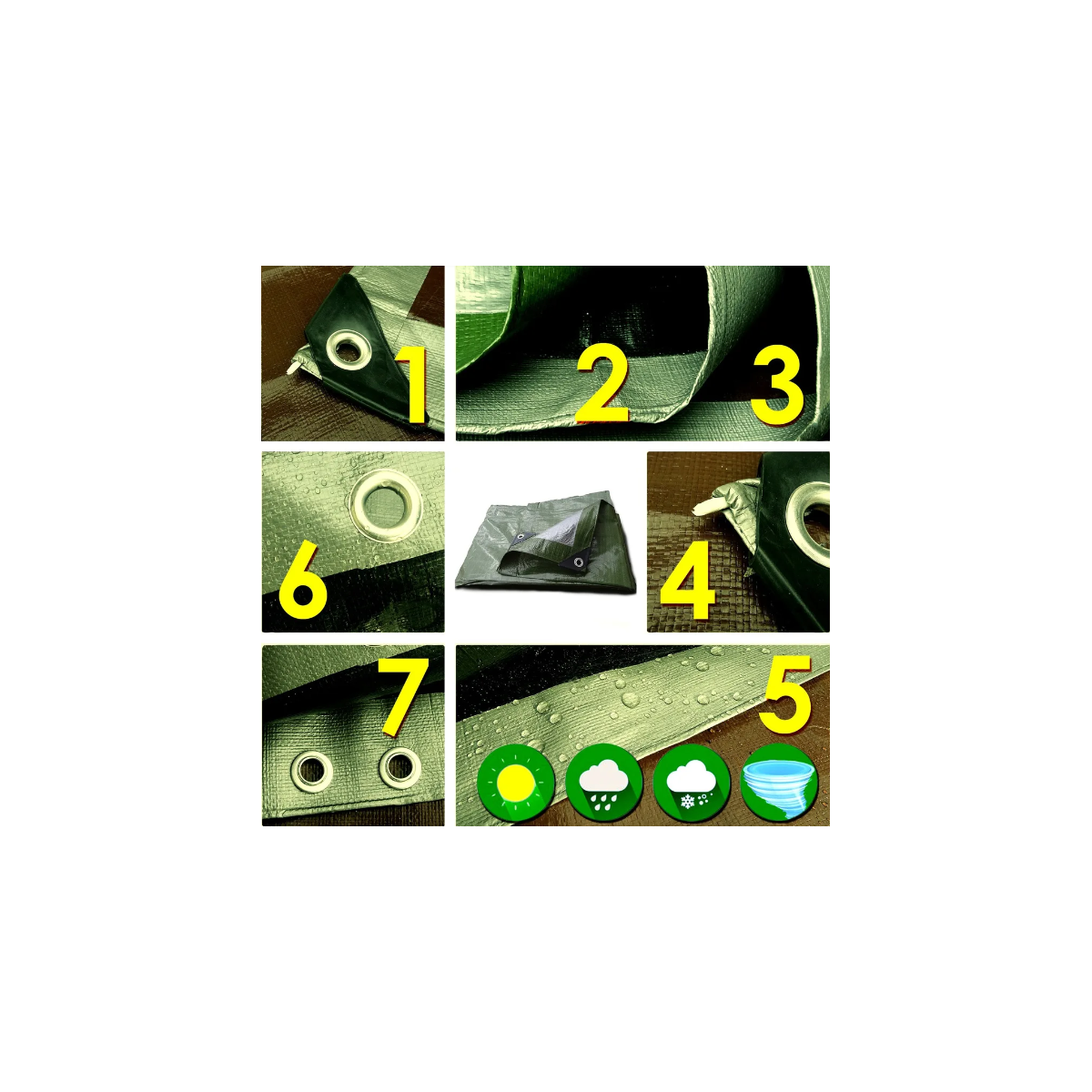 Pătură de protecție rezistentă la îngheț-celofibra de culoare verde-silver 130g/m2