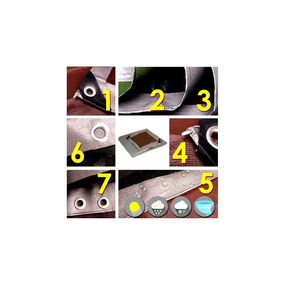 Cortină de calitate de culoare gri-cafea 210g/m2