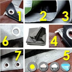 Spațiu de protecție brut în culoarea argintiu-negru 260g/m2