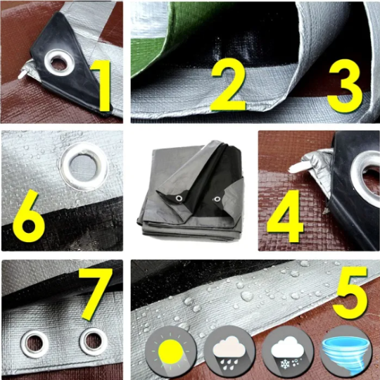 Spațiu de protecție brut în culoarea argintiu-negru 260g/m2