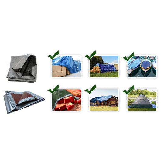 Spațiu de protecție brut în culoarea argintiu-negru 260g/m2