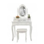 Masa toaletă de calitate cu scaun în culoarea albă