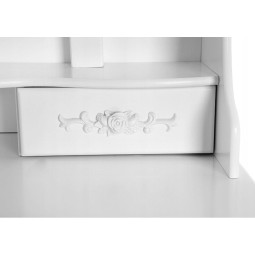 Masa toaletă de calitate cu scaun în culoarea albă