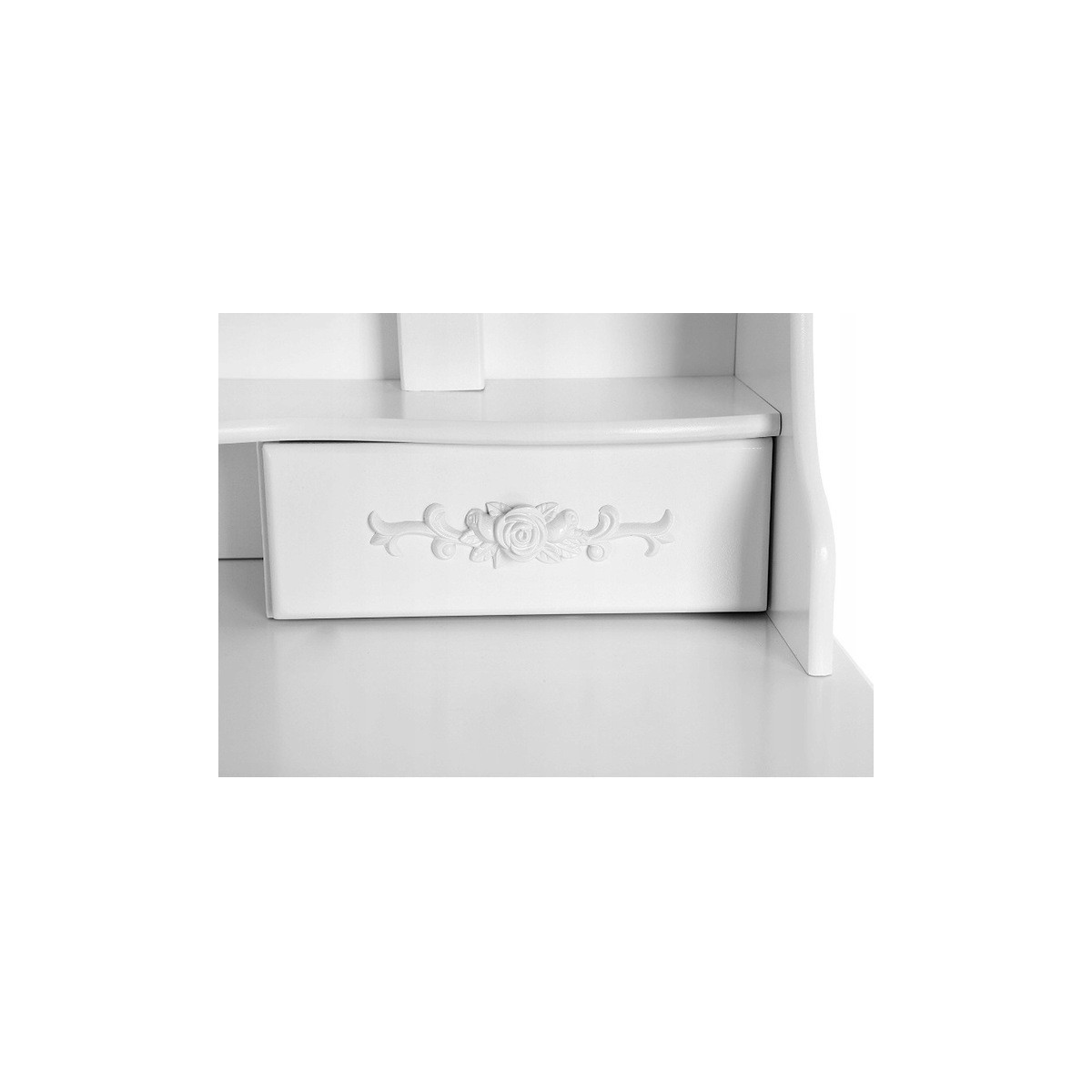 Masa toaletă de calitate cu scaun în culoarea albă