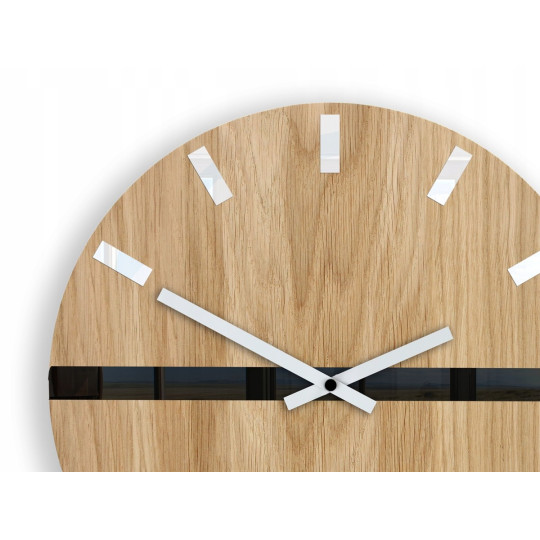 Ceasuri de calitate HORIZONT din lemn de stejar, 33 cm