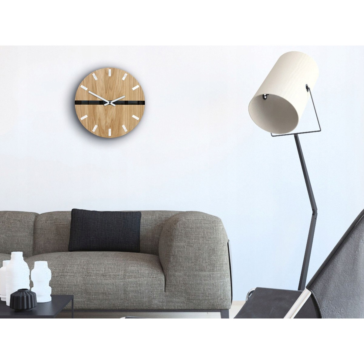 Ceasuri de calitate HORIZONT din lemn de stejar, 33 cm